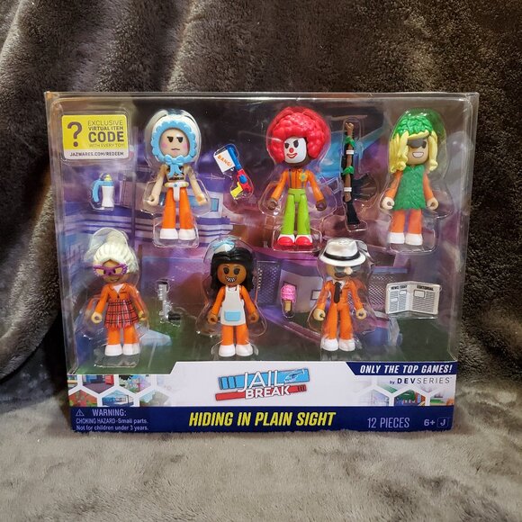 DevSeries Jailbreak Hiding In Plain Sight 6 Action Figures & Virtual Item Code - Picture 1 of 8